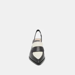 ADELE HEELS BLACK WHITE LEATHER^Dolce Vita Sale