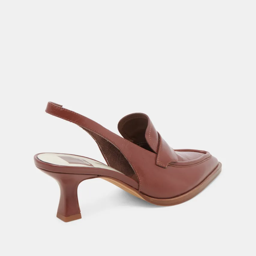 ADELE HEELS BROWN CRINKLE PATENT LEATHER^Dolce Vita Sale