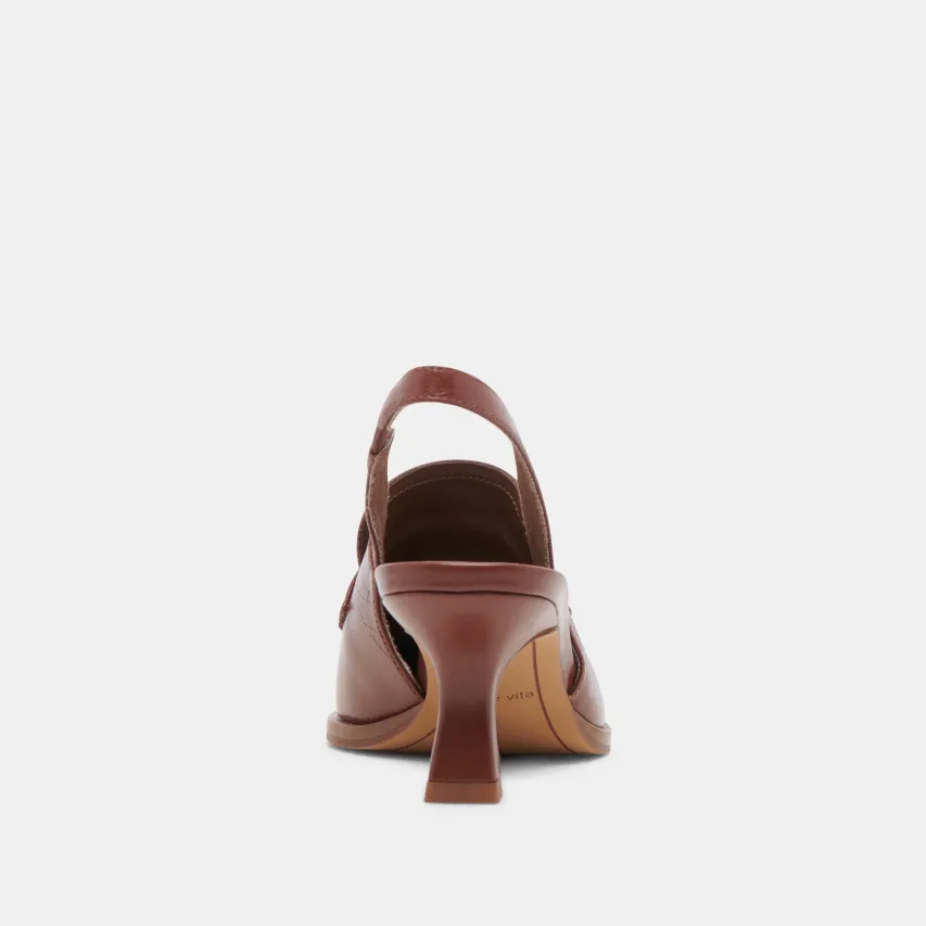 ADELE HEELS BROWN CRINKLE PATENT LEATHER^Dolce Vita Sale