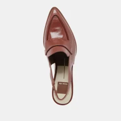 ADELE HEELS BROWN CRINKLE PATENT LEATHER^Dolce Vita Sale