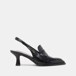 ADELE HEELS MIDNIGHT CRINKLE PATENT LEATHER^Dolce Vita New