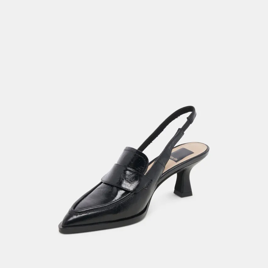 ADELE HEELS MIDNIGHT CRINKLE PATENT LEATHER^Dolce Vita New
