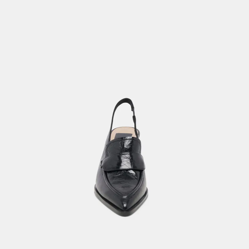 ADELE HEELS MIDNIGHT CRINKLE PATENT LEATHER^Dolce Vita New