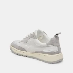 ADELLA SNEAKERS WHITE GREY LEATHER^Dolce Vita Online