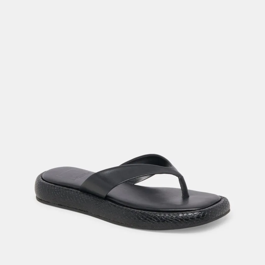 ADIN SANDALS BLACK LEATHER^Dolce Vita Hot