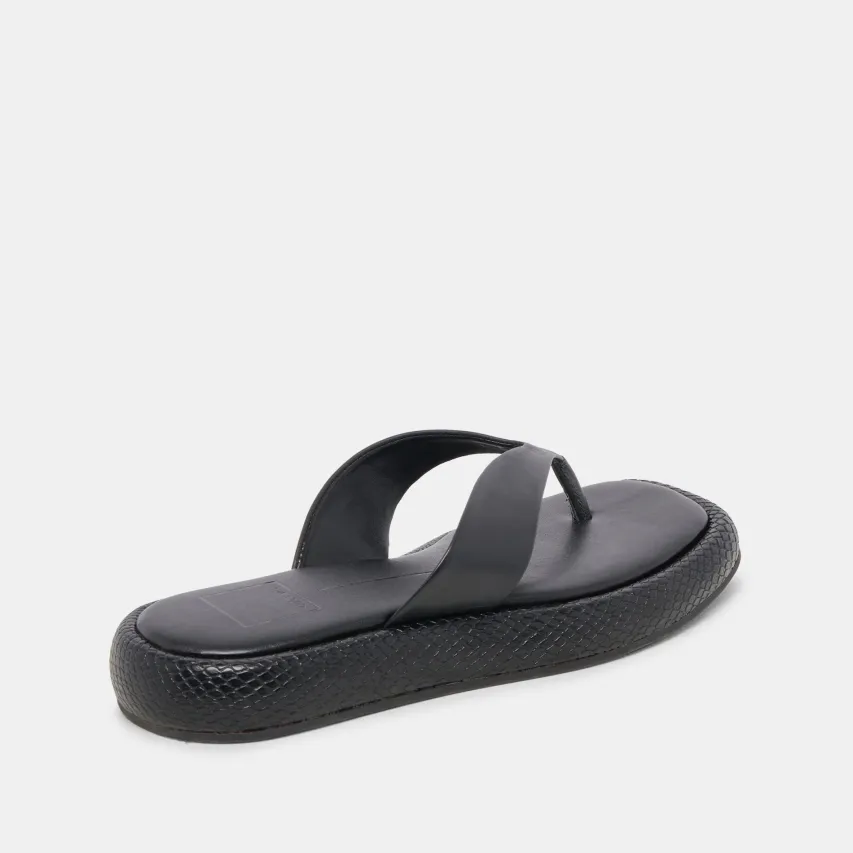 ADIN SANDALS BLACK LEATHER^Dolce Vita Hot