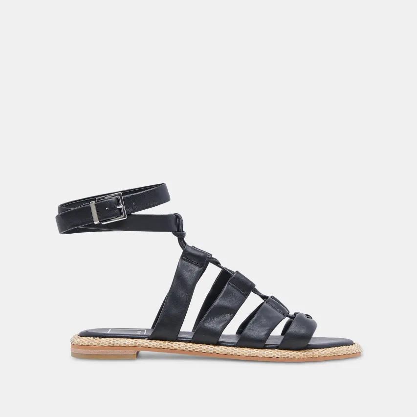 ADISON SANDALS BLACK LEATHER^Dolce Vita Fashion