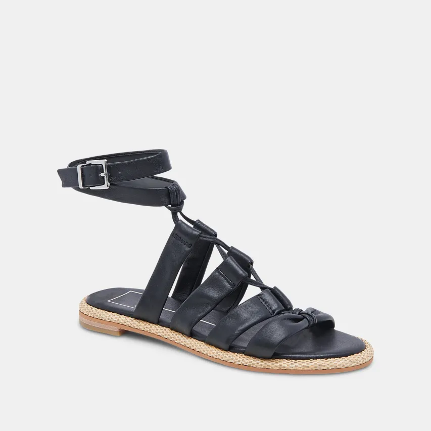 ADISON SANDALS BLACK LEATHER^Dolce Vita Fashion