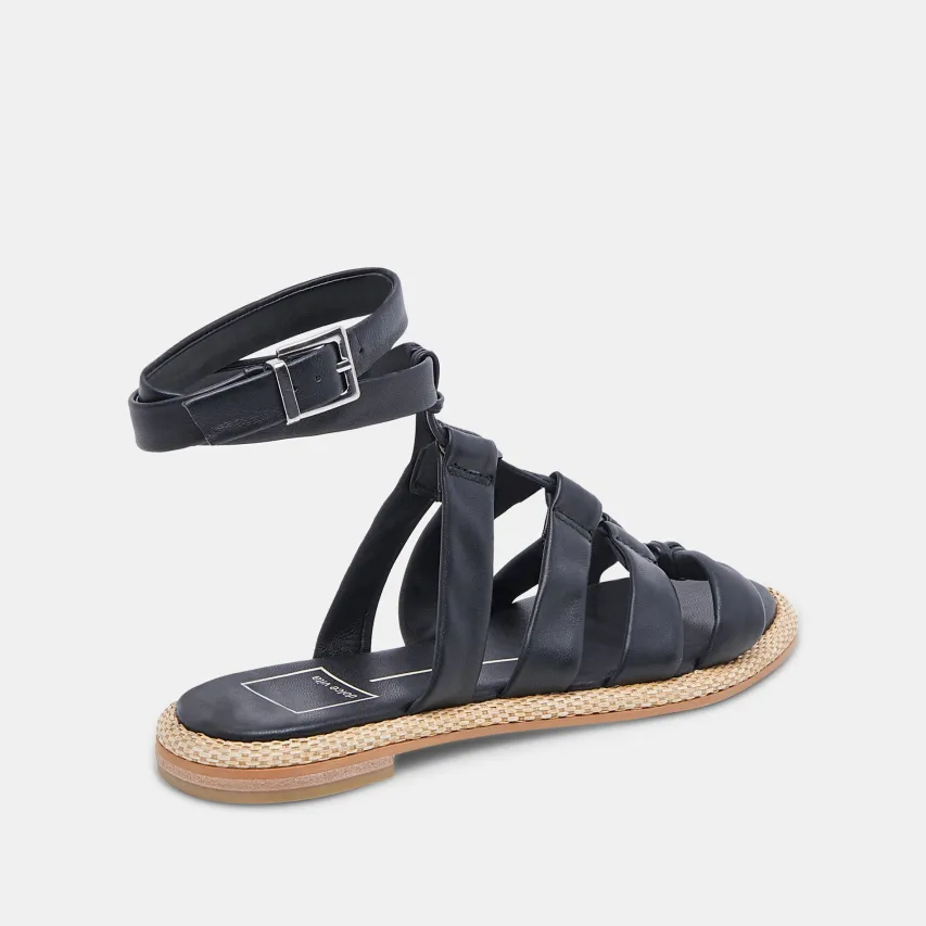 ADISON SANDALS BLACK LEATHER^Dolce Vita Fashion