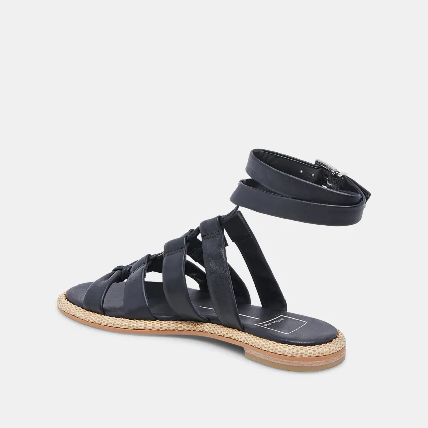 ADISON SANDALS BLACK LEATHER^Dolce Vita Fashion