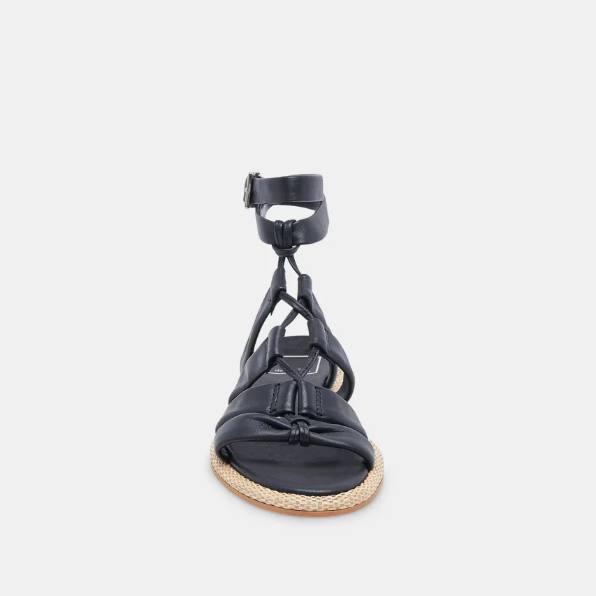 ADISON SANDALS BLACK LEATHER^Dolce Vita Fashion