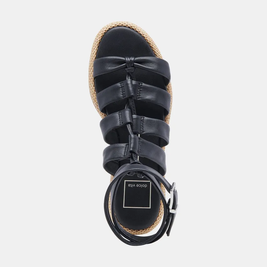 ADISON SANDALS BLACK LEATHER^Dolce Vita Fashion