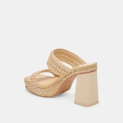 ALFRED HEELS LT NATURAL RAFFIA^Dolce Vita Best