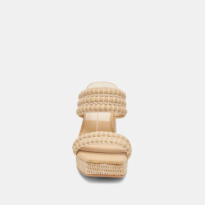 ALFRED HEELS LT NATURAL RAFFIA^Dolce Vita Best