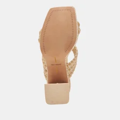 ALFRED HEELS LT NATURAL RAFFIA^Dolce Vita Best