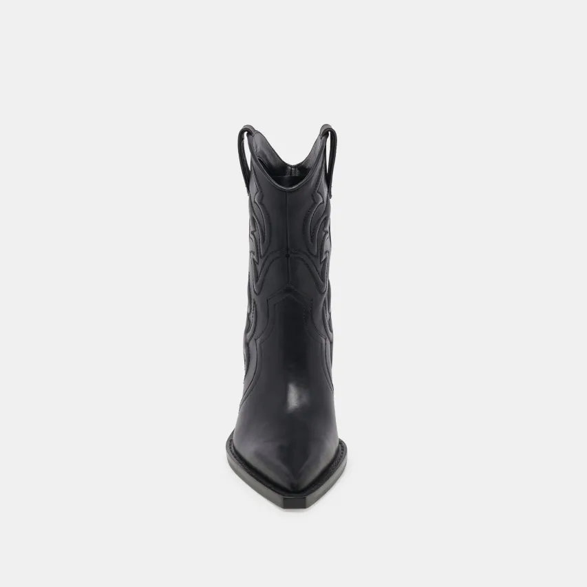 ANGEL BOOTIES BLACK LEATHER^Dolce Vita Best
