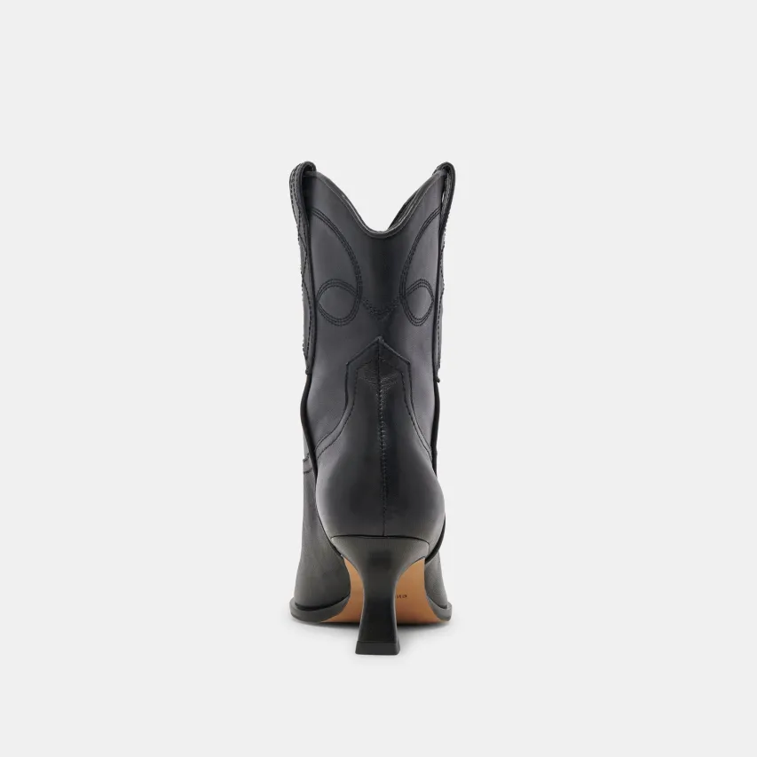 ANGEL BOOTIES BLACK LEATHER^Dolce Vita Best