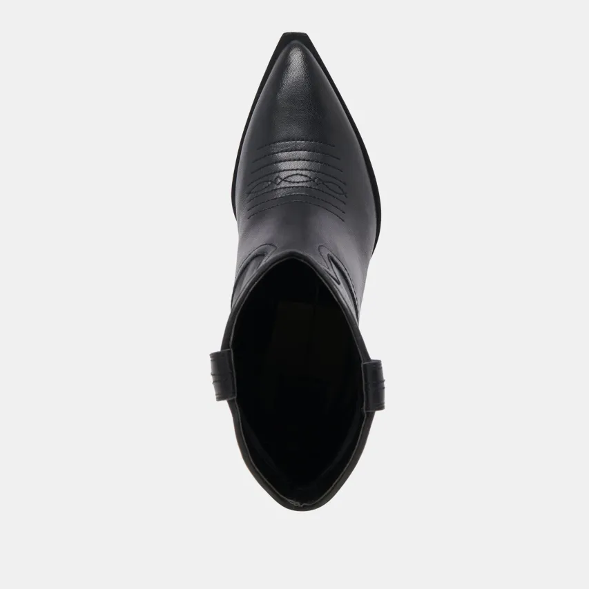 ANGEL BOOTIES BLACK LEATHER^Dolce Vita Best