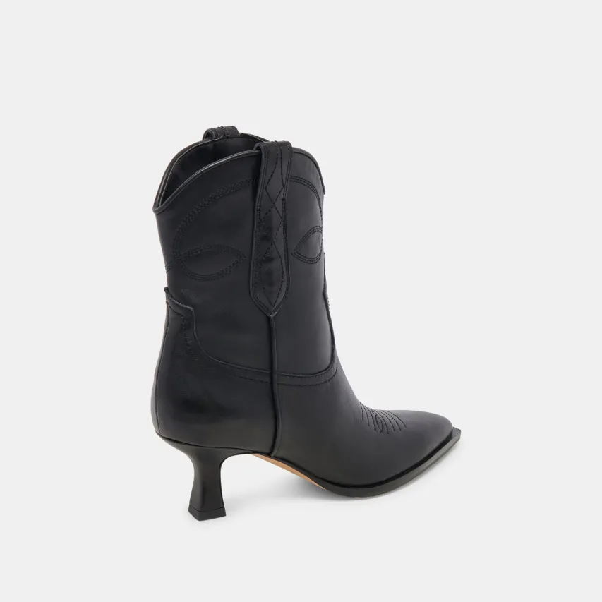 ANGEL BOOTIES BLACK LEATHER^Dolce Vita Best