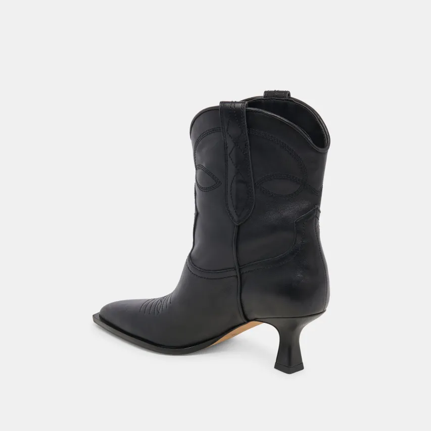 ANGEL BOOTIES BLACK LEATHER^Dolce Vita Best