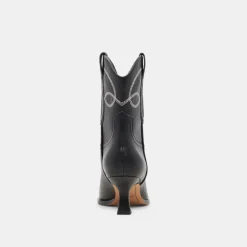 ANGEL BOOTIES BLACK WHITE LEATHER^Dolce Vita Best