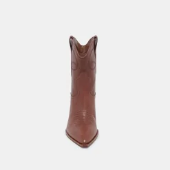ANGEL BOOTIES CHOCOLATE LEATHER^Dolce Vita Hot