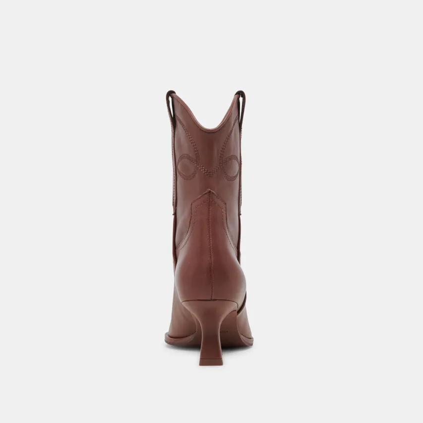 ANGEL BOOTIES CHOCOLATE LEATHER^Dolce Vita Hot