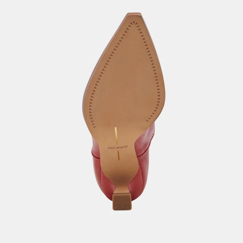 ANGEL BOOTIES RED LEATHER^Dolce Vita Discount