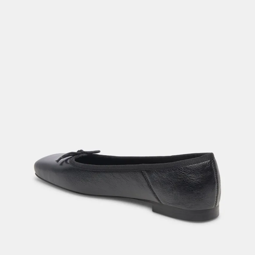 ANISA BALLET FLATS BLACK LEATHER^Dolce Vita New