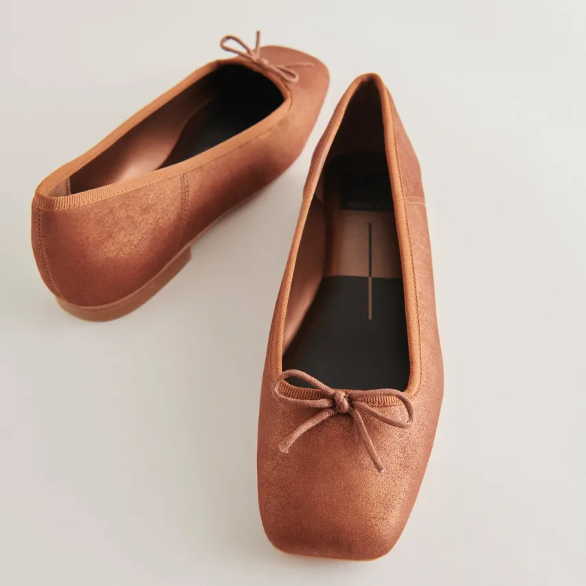 ANISA BALLET FLATS COPPER METALLIC SUEDE^Dolce Vita Outlet