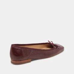 ANISA BALLET FLATS CRANBERRY CRINKLE PATENT^Dolce Vita New