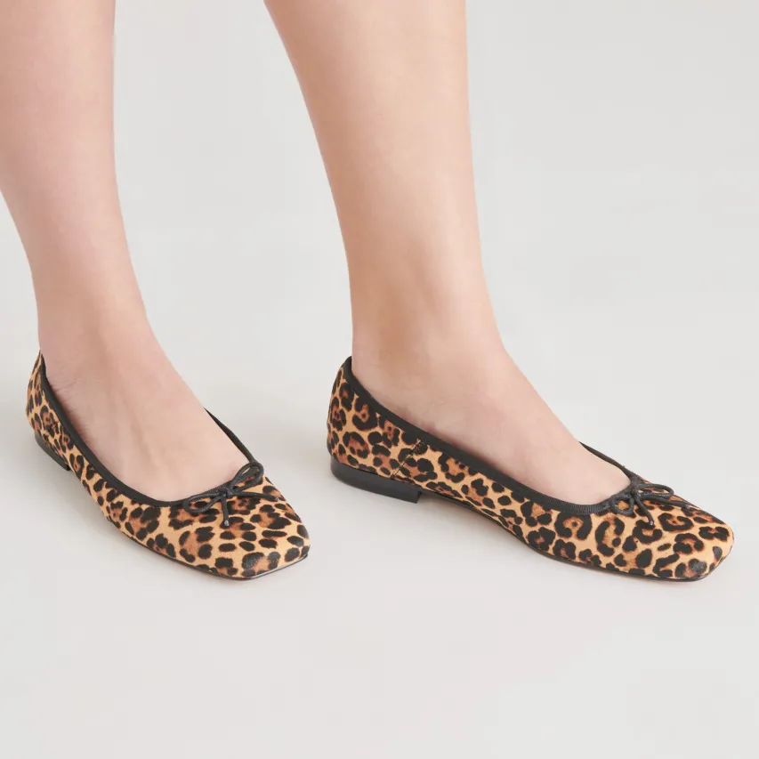 ANISA BALLET FLATS DK LEOPARD CALF HAIR^Dolce Vita Fashion