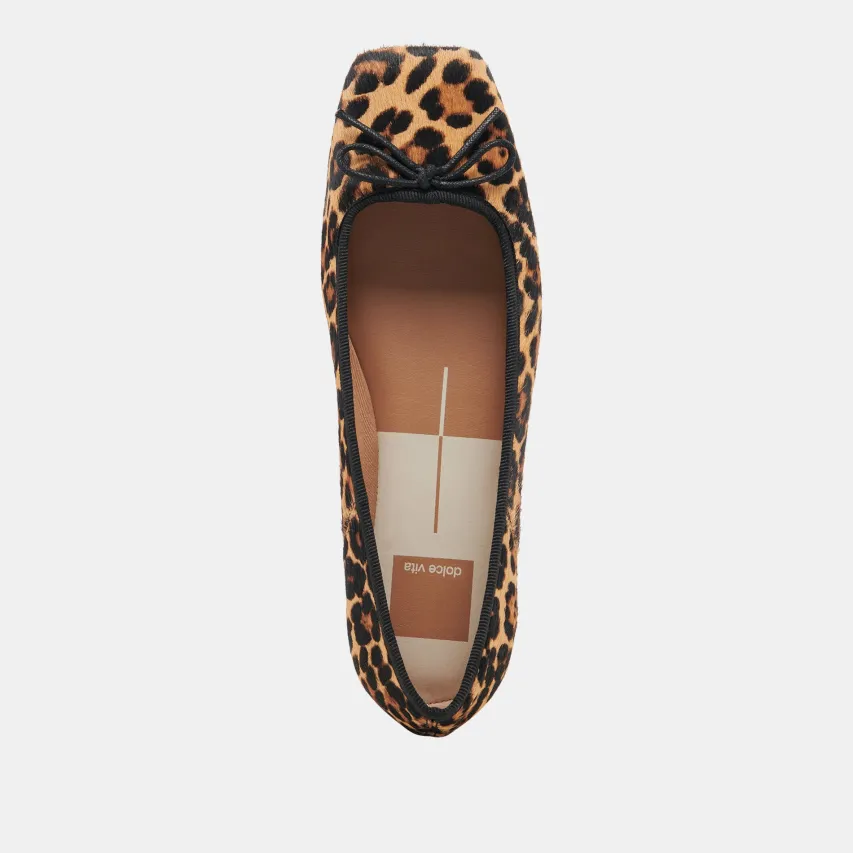 ANISA BALLET FLATS DK LEOPARD CALF HAIR^Dolce Vita Fashion
