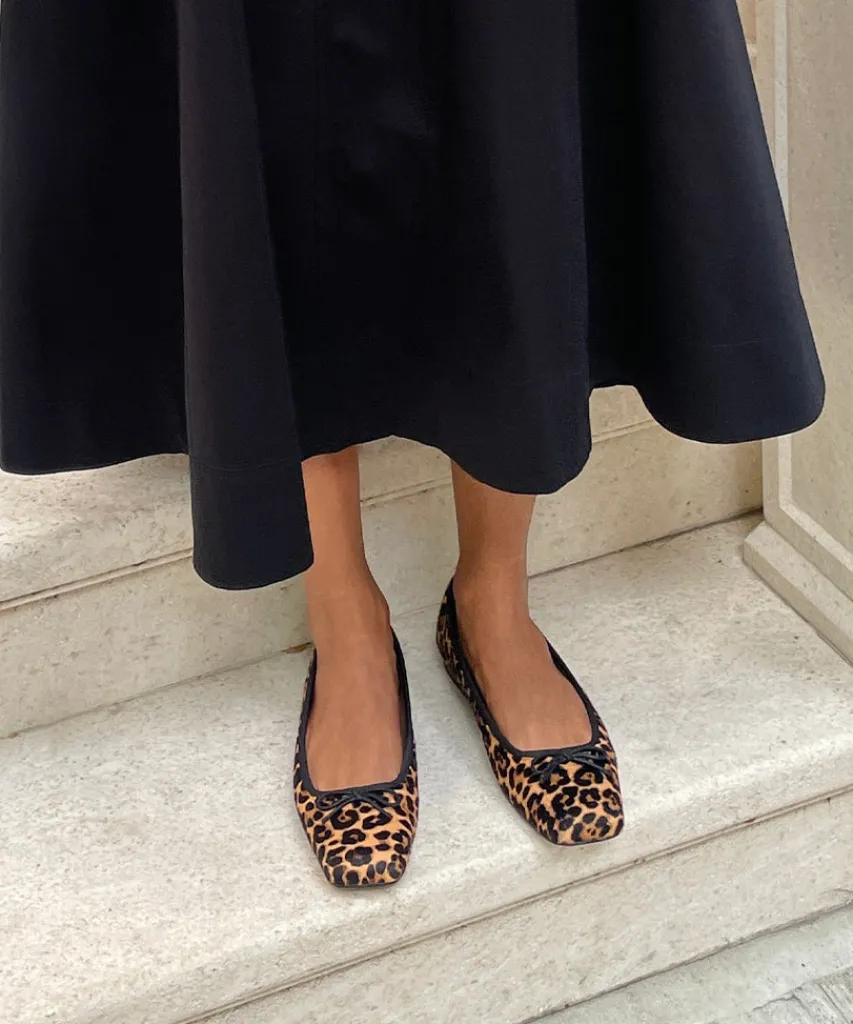 ANISA BALLET FLATS DK LEOPARD CALF HAIR^Dolce Vita Fashion