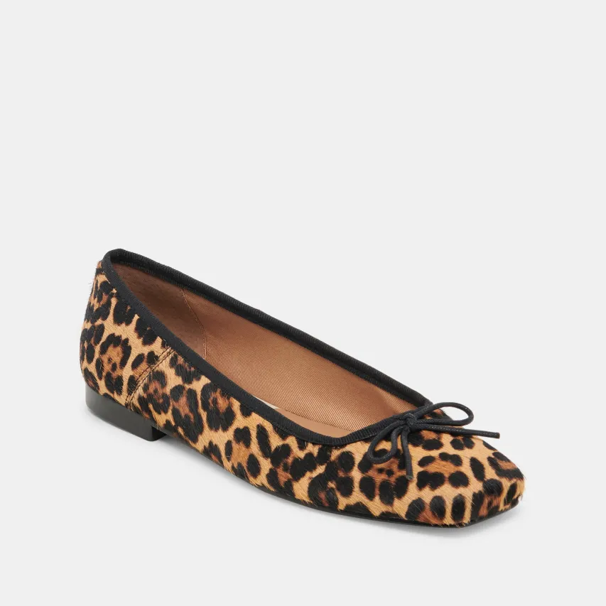 ANISA BALLET FLATS DK LEOPARD CALF HAIR^Dolce Vita Fashion