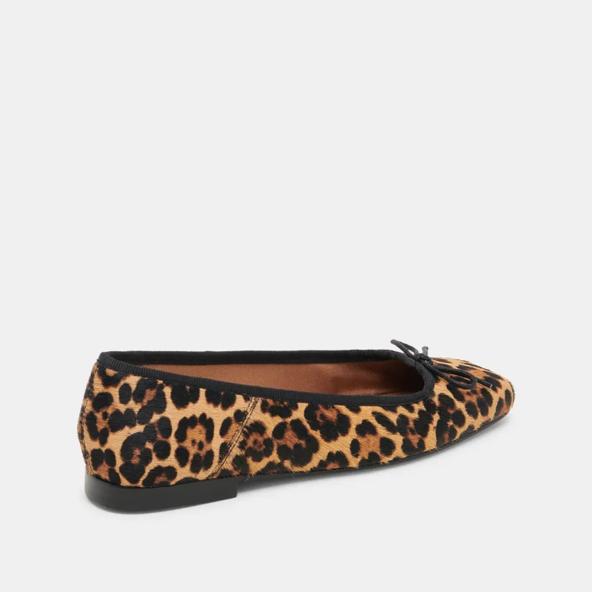 ANISA BALLET FLATS DK LEOPARD CALF HAIR^Dolce Vita Fashion