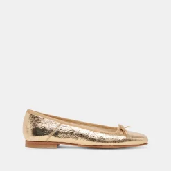 ANISA BALLET FLATS GOLD DISTRESSED LEATHER^Dolce Vita Clearance