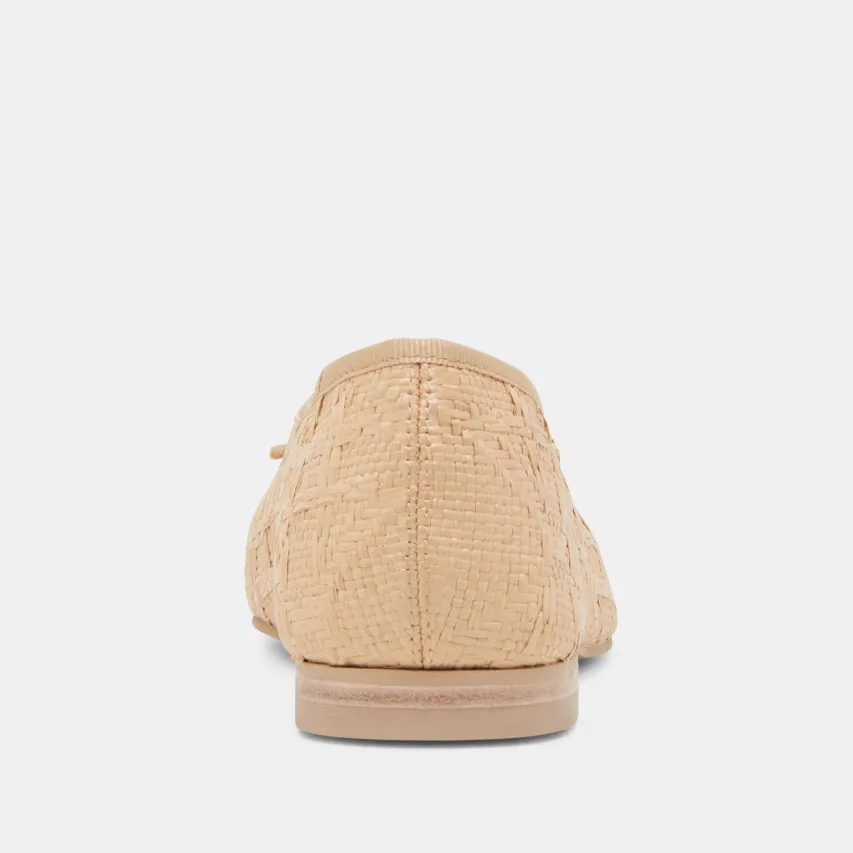 ANISA BALLET FLATS LT NATURAL WOVEN RAFFIA^Dolce Vita New