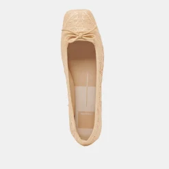 ANISA BALLET FLATS LT NATURAL WOVEN RAFFIA^Dolce Vita New