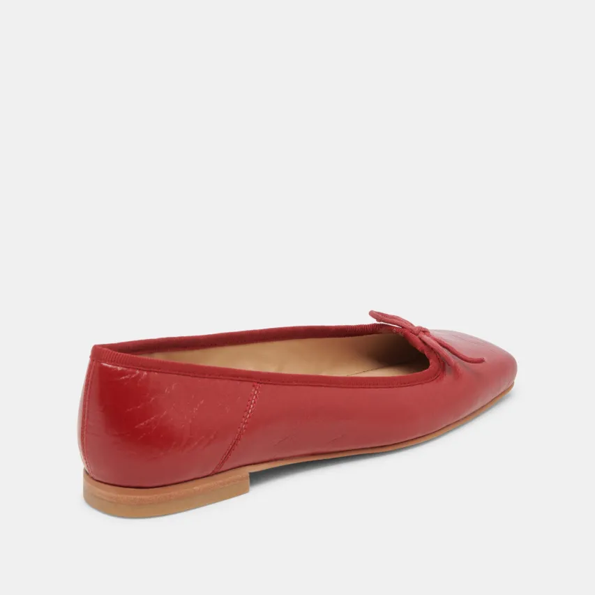 ANISA BALLET FLATS RED CRINKLE PATENT^Dolce Vita Sale
