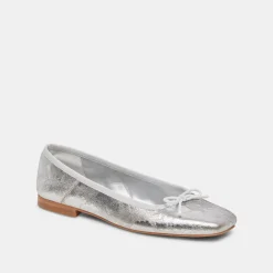 ANISA BALLET FLATS SILVER DISTRESSED LEATHER^Dolce Vita Sale