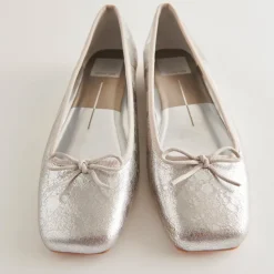 ANISA BALLET FLATS SILVER DISTRESSED LEATHER^Dolce Vita Sale