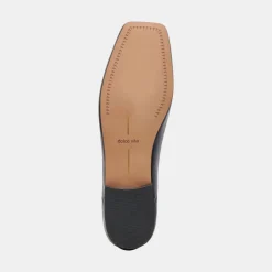 ANISA WIDE BALLET FLATS BLACK LEATHER^Dolce Vita Fashion