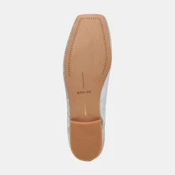 ANISA WIDE BALLET FLATS SILVER DISTRESSED LEATHER^Dolce Vita Online