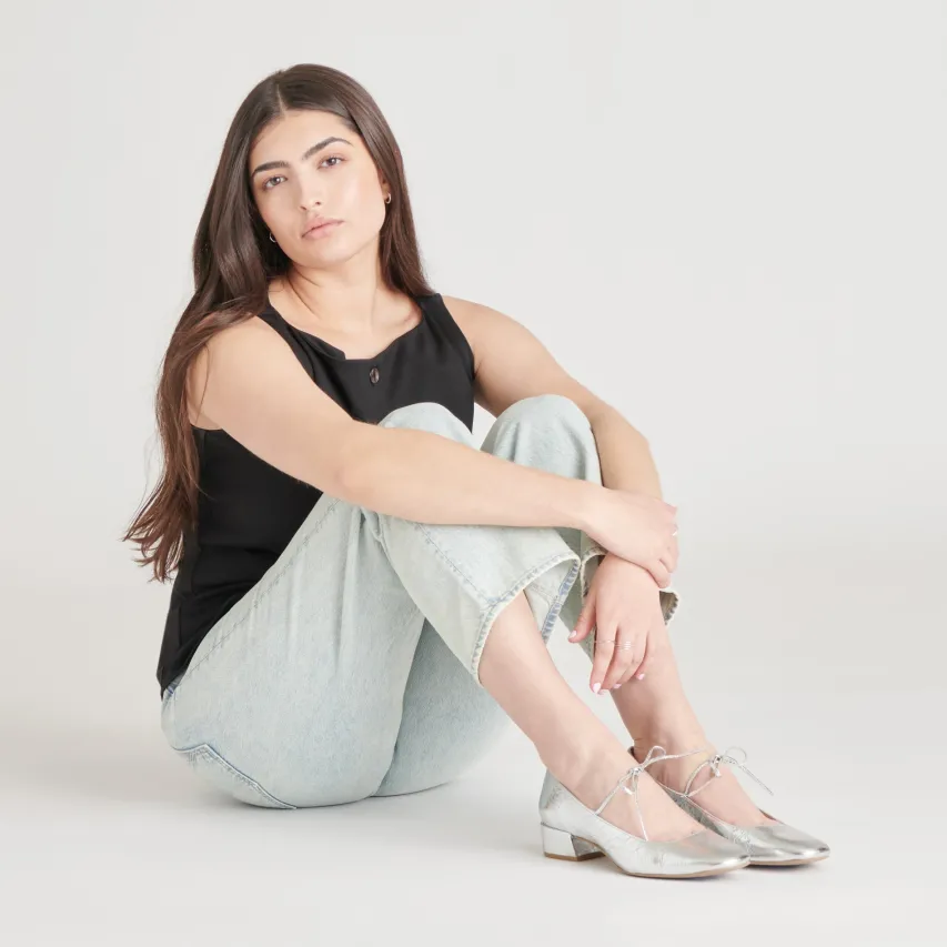 ARDIEN HEELS SILVER CRINKLE PATENT^Dolce Vita New