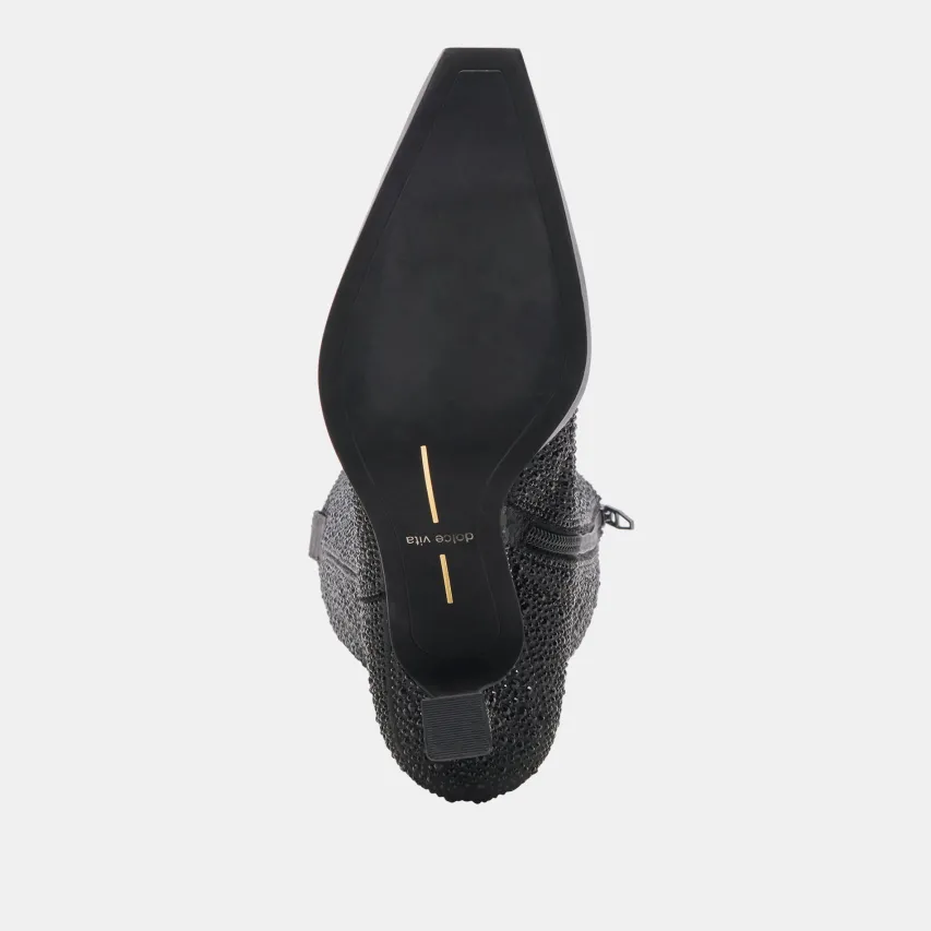 ARIANA CRYSTAL WIDE CALF BOOTS BLACK METALLIC CRYSTAL^Dolce Vita Discount