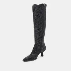 ARIANA CRYSTAL WIDE CALF BOOTS BLACK METALLIC CRYSTAL^Dolce Vita Discount