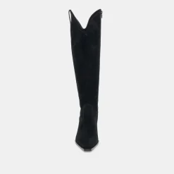 ARIANA WIDE CALF BOOTS ONYX SUEDE^Dolce Vita Outlet