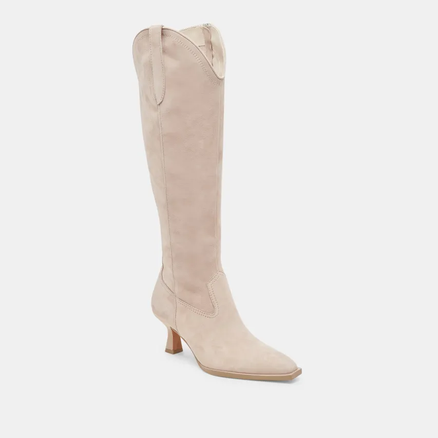 ARIANA WIDE CALF BOOTS TAUPE SUEDE^Dolce Vita Clearance