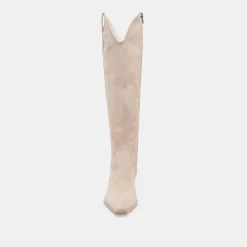 ARIANA WIDE CALF BOOTS TAUPE SUEDE^Dolce Vita Clearance